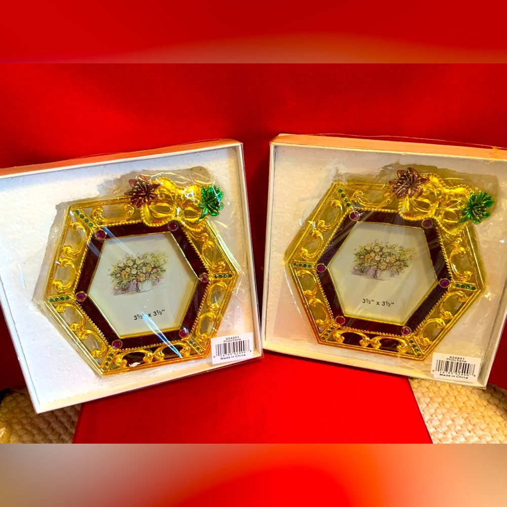 2 MADI GRAS PICTURE FRAMES